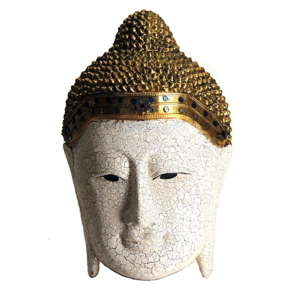 væg mandat læbe Buddha Mask, white and gold wood – Taylor's Gifts