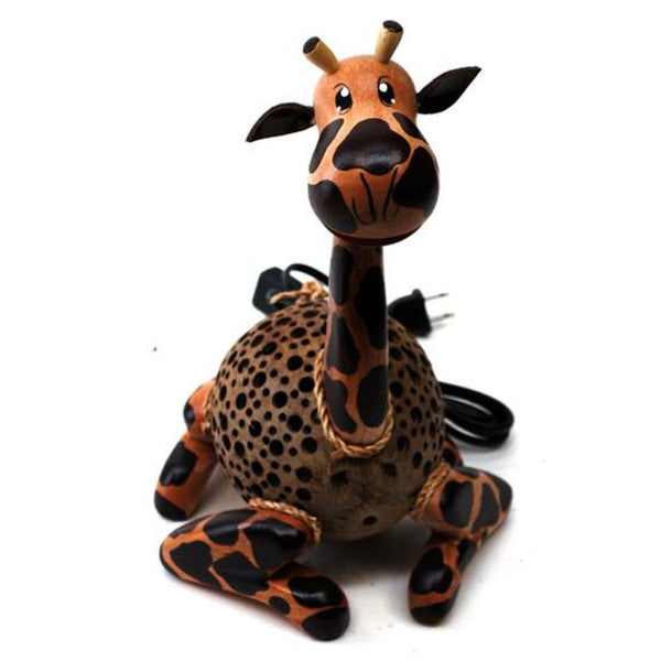 Lamp-coconut-small sitting Giraffe