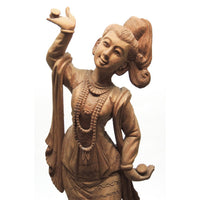 Carving-teak wood Thai dancer-24''